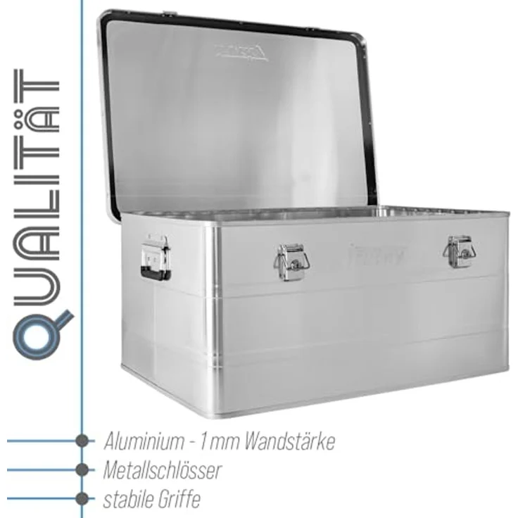 Trucky Allzweckkiste Aluminium Box mit Deckel Silber Alukiste 135 Liter Kiste Abschliessbar – Bild 3