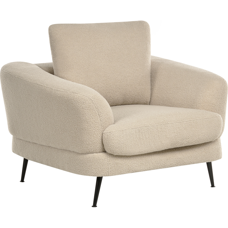 Sessel KJAER Bouclé Hellbeige – Bild 4
