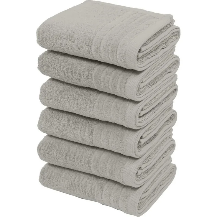 OTTO home Handtücher Sanremo Premium, Premium Handtücher, 600 gr/m², 50x100cm, Frottier (Set, 6-St), mit Bordüre, flauschig & weich, dicke Qualität, 5 Jahre Garantie