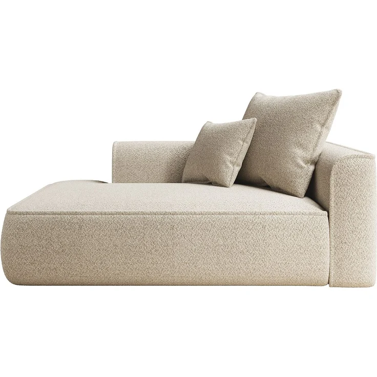 Vente-unique - PINETA - Recamiere ohne Schlaffunktion - Plastik - Kunststoff (PVC) - Beige - 180 x 115 x 67 cm – Bild 3