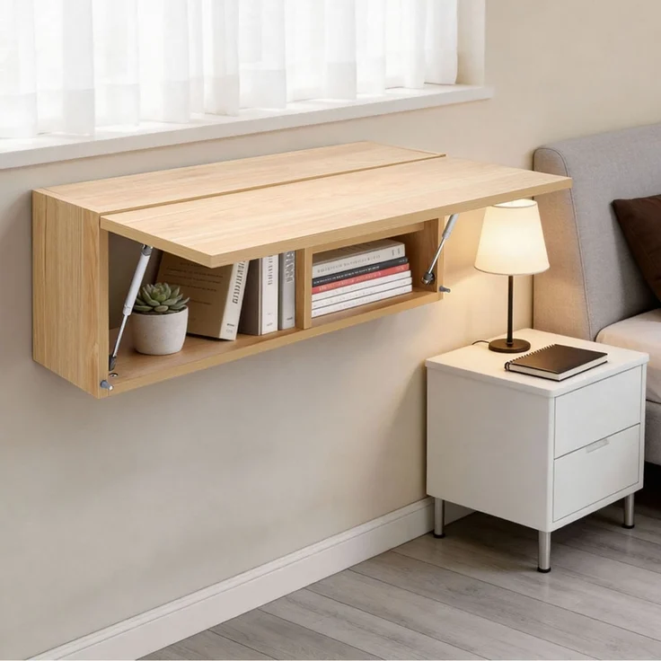 Home Nature Wohnkonzept Hängeschrank für Küche, Bad und Schlafzimmer aus Spanplatte, 30 x 25 x 80 cm, Natur – Bild 3