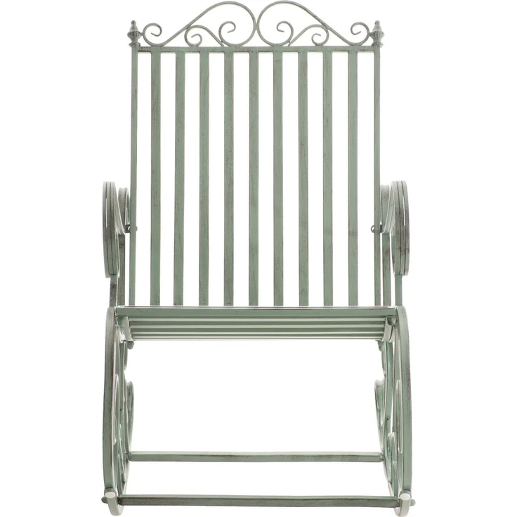 Schaukelstuhl ANNA Antik Outdoor - 56x90x94cm, Metall, Antik-Grün | Gartenstuhl Liegestuhl Relaxstuhl Garten Terrasse – Bild 4