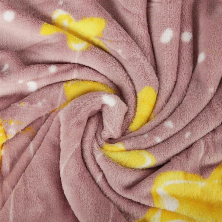 Baby Kuscheldecke 75x100 cm - vers. Motive - Flauschdecke Fleecedecke - weiche Wohn-Decke zum kuscheln Einhorn – Bild 5
