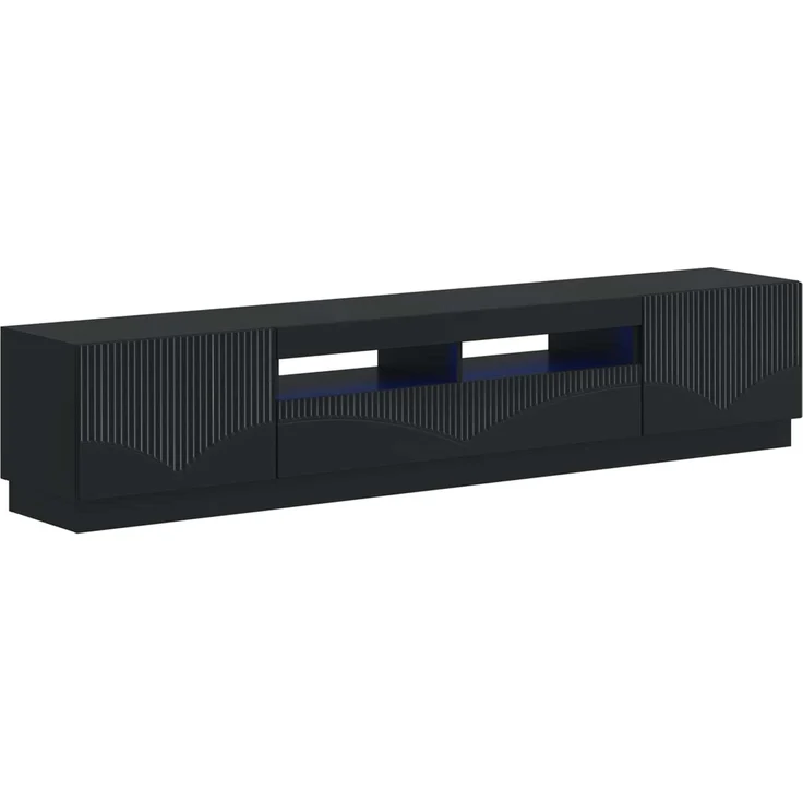 vidaXL 5-teiliges LED TV Schrank Schwarz Holzwerkstoff 3416837 – Bild 1
