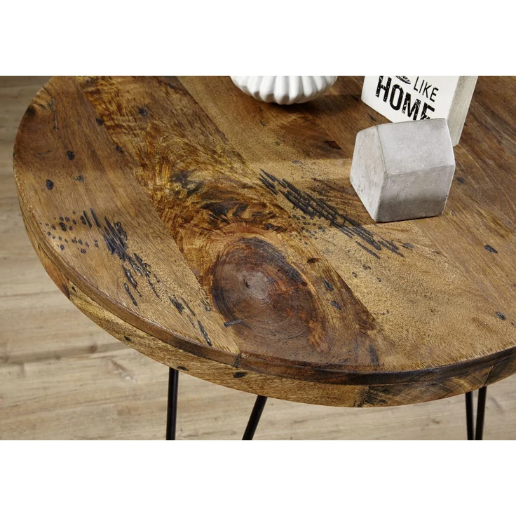 Couchtisch Mango 60x60x60 lackiert RAILWAY #109 used look – Bild 4