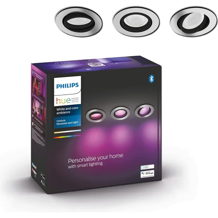 Philips Hue White&Col. Amb. Centura Einbausp 3flg alum 3x4.2W