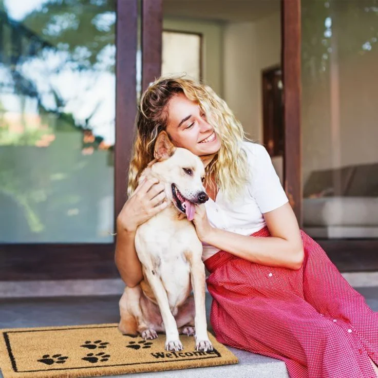 Kokos Fußmatte Welcome mit Pfoten 10038460 – Bild 3