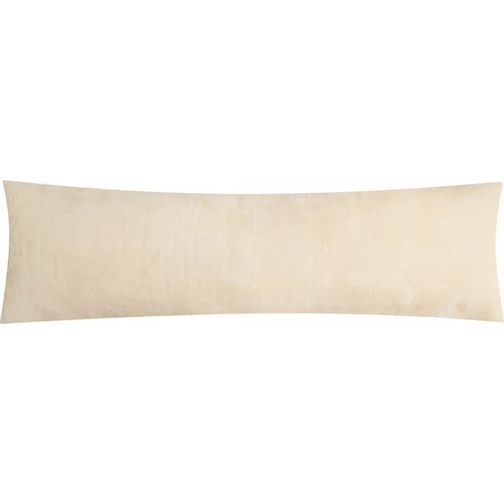 Heubergshop Seitenschläferkissenbezug, (1 Stück), 40x145cm, Fleece Winter flauschig weich warm Creme Natur Bezug (Ecru) – Bild 1
