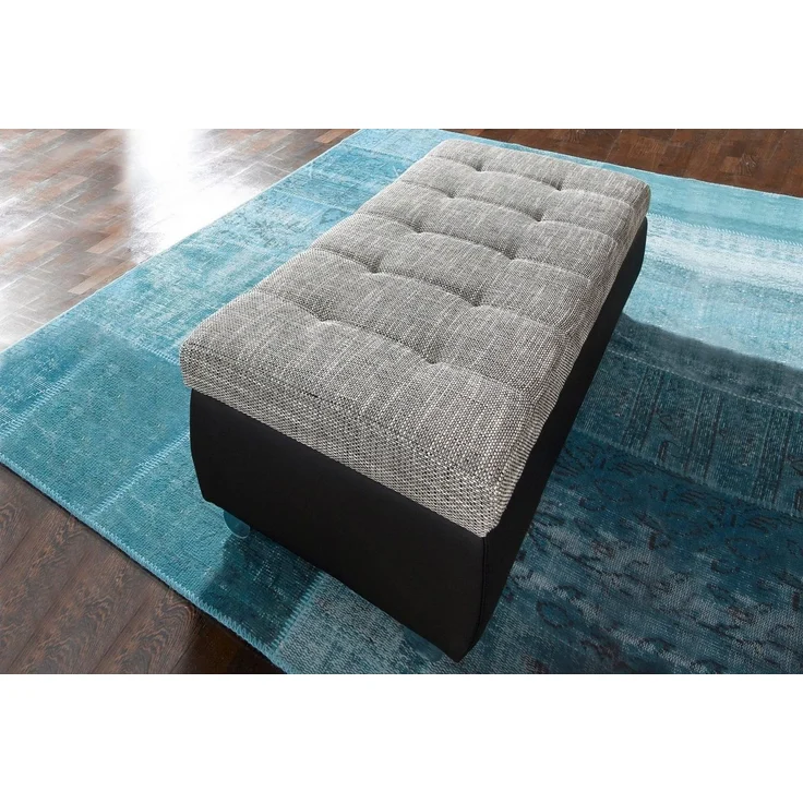 DOMO collection Hocker Treviso XXL: B/T/H: 161/60/41 cm, mit Stauraum, auch in Cord, passend zur Serie, moderne Steppung – Bild 2