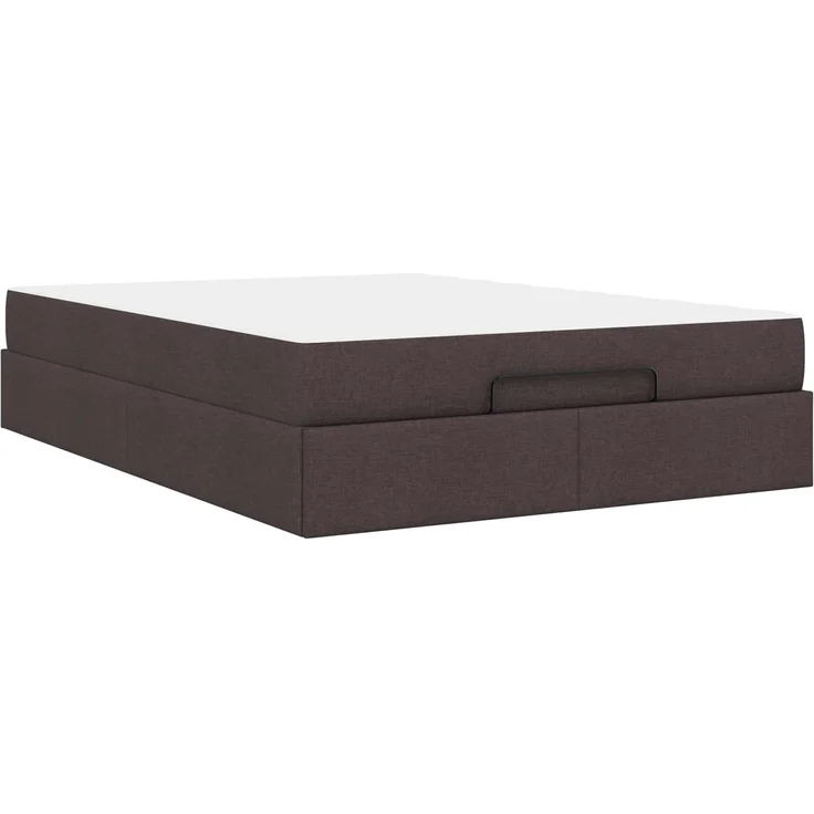 vidaXL Bettgestell mit Matratze mit Matratze 2 pcs Hellbraun Stoff 3399497 – Bild 7