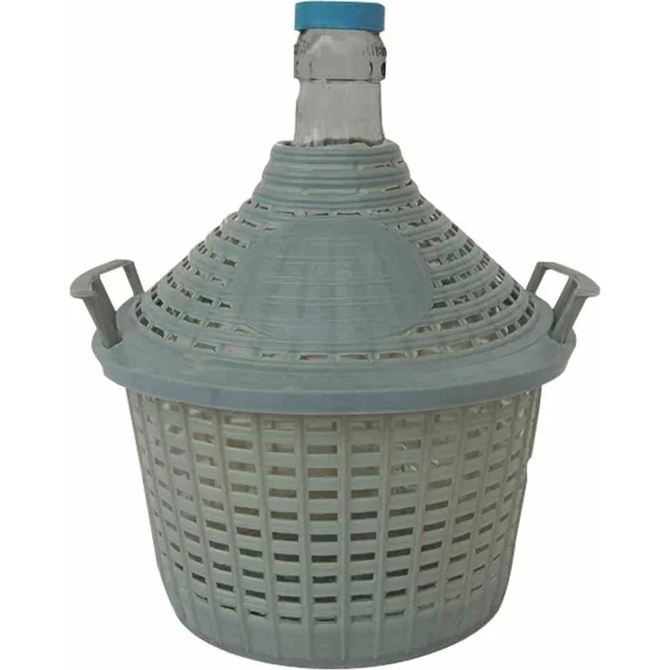Korbflasche 5 l Weinballon Gärtopf Glasflasche Gefäß für Apfelwein Obst