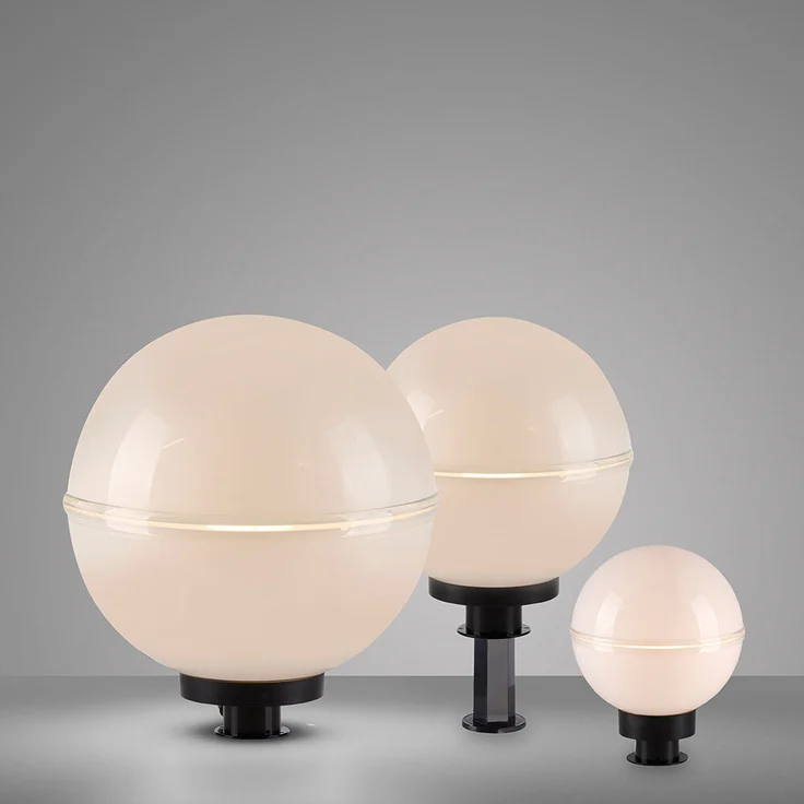 3er Set Kugelleuchten, schwarz, weiß, D 20 cm, 30 cm, 40 cm – Bild 6