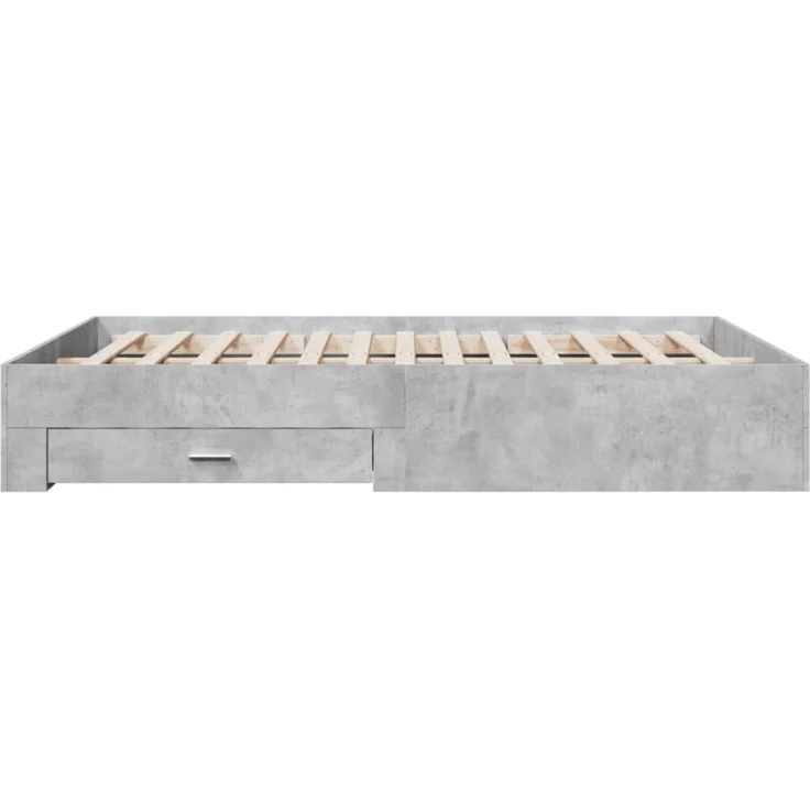 vidaXL Bettgestell mit Schubladen Betongrau 140x200 cm Holzwerkstoff 3280387 – Bild 4