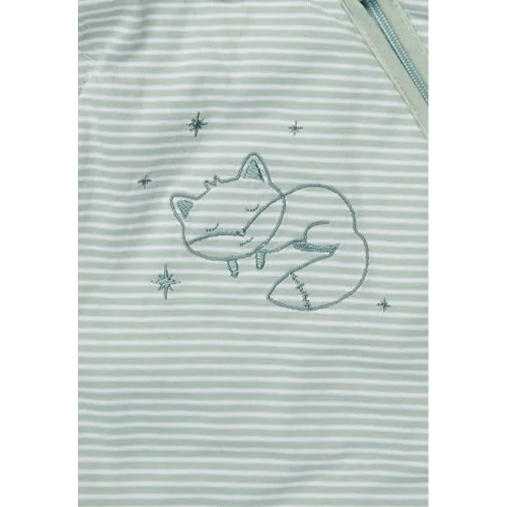 Sterntaler Schlafsack mit Armen 90 cm Fuchs Filou – Unisex Schlafsack aus Jersey, leicht wattiert, 1,0 TOG, abnehmbare Ärmel mit Stulpen, 2‑Wege-Reißverschluss, Stickerei, Eisgrün, 90 cm – Bild 4