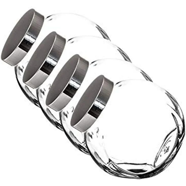 BigDean 4er Set 2 Liter Bonbonglas mit Schraubdeckel - Candy-Glas groß - Für Süßigkeiten, Kekse, Mehl-Aufbewahrung & Gewürze - Made in Germany - Spülmaschinenfest – Bild 2