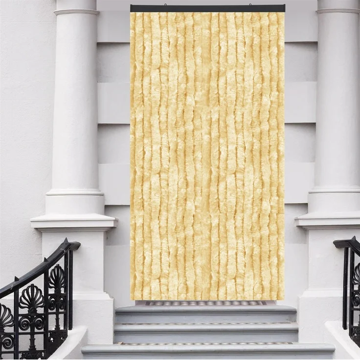 Flauschvorhang in Sondergröße - Türvorhang Breite: 100cm - Länge: 250cm, Creme – Bild 2