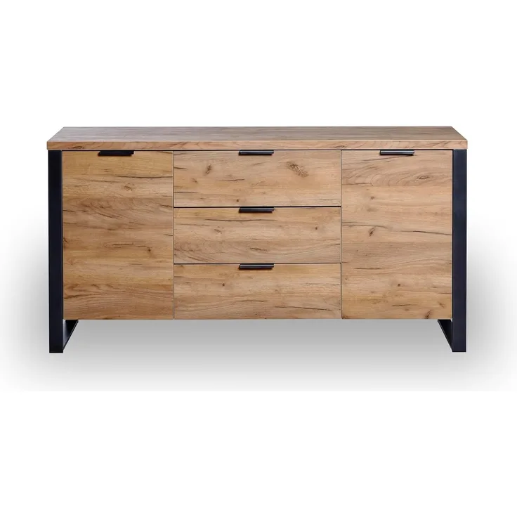 Jahnke Sideboard, Engineered Wood, Kerneiche, One Size