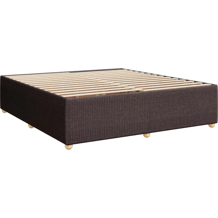 vidaXL Boxspringbett mit Matratze Dunkelbraun 200 x 200 cm Stoff 3451548 – Bild 5