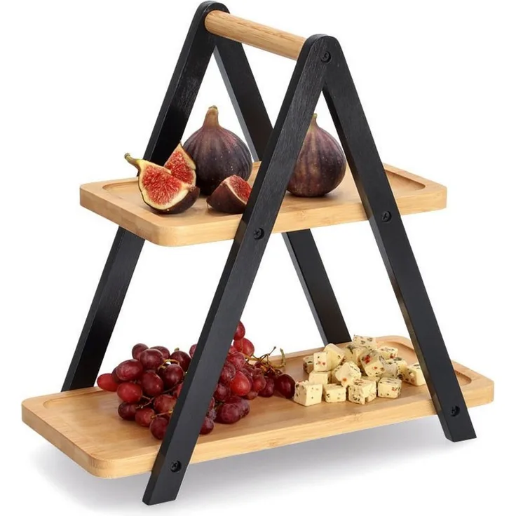ZELLER Etagere 25354 Bambus FSC zertifiziert, schwarz