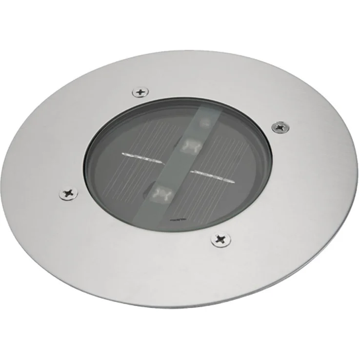 Solar LED Bodeneinbaustrahler 4er SET für Außen, Edelstahl rund Ø14cm IP67 – Bild 3