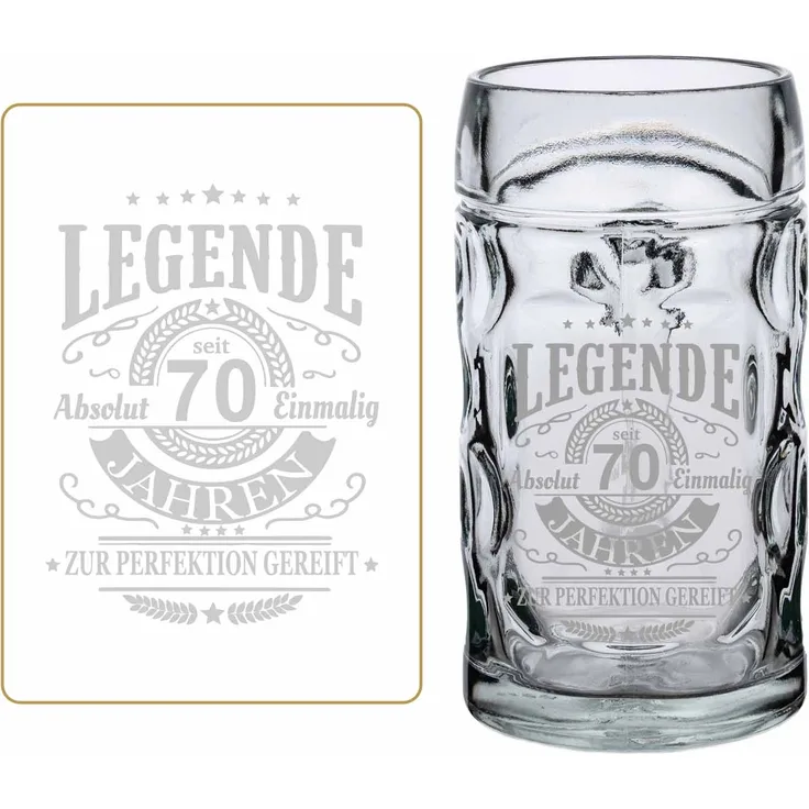 Luxentu ISAR Bierkrug 0,5 l mit Eichung - Legende seit 70 Jahren