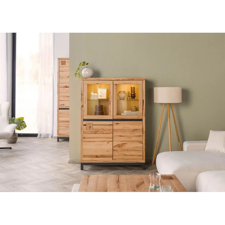 Vitrine Kernbuche 103x40x148 natur geölt VILLANDERS #102 – Bild 9