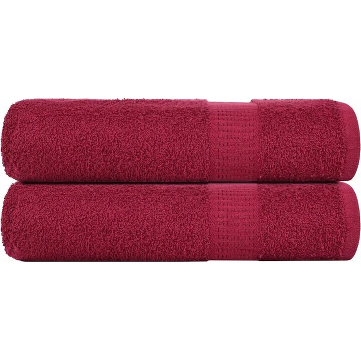 vidaXL Handtücher FROGN 2 Stk. Bordeaux 50x100 cm 360 g/m² 136734 – Bild 1
