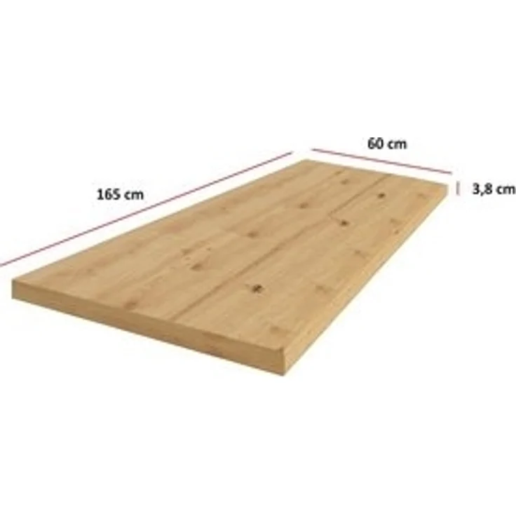 Küchen Arbeitsplatte 165cm 38 mm Küchenzeile Küchenblock Eiche Artisan Eko Stilo – Bild 5