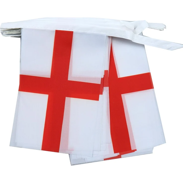 AZ FLAG - Fahnenkette England 6 Meter Mit 20 Flaggen - 21x14 cm - Englische Girlande Flaggenkette 14x21 Cm