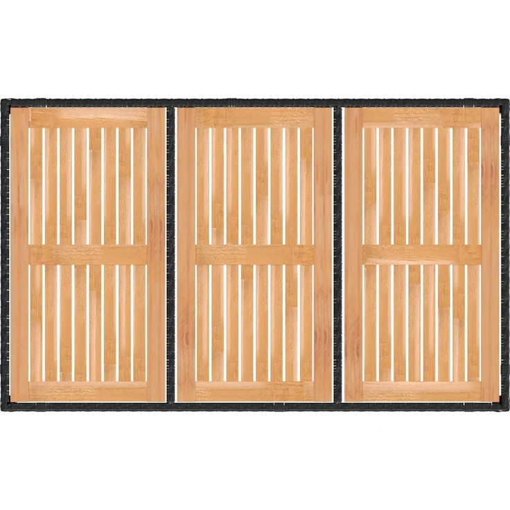 vidaXL Outdoortisch-Set 7 stk. Schwarz und Cremeweiß 150 x 90 x 75 cm 3422271 – Bild 6