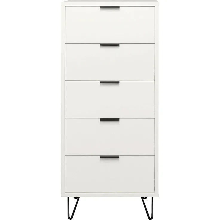 Kommode Erna 51x45x123 Kreidegrau matt Lack 14727-D