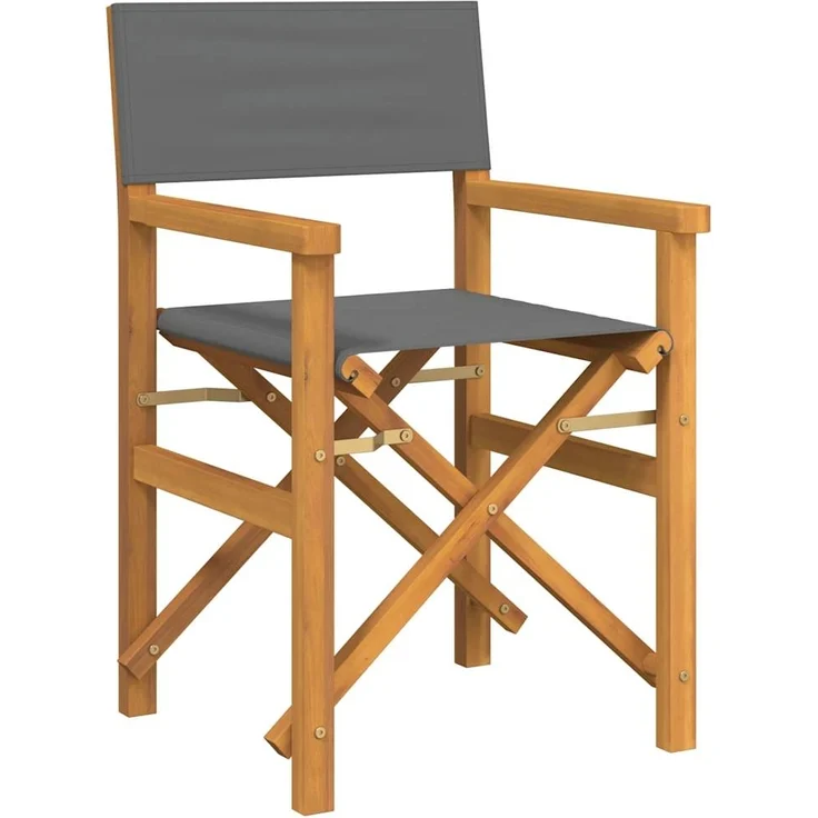 vidaXL Regiestühle 2 Stk. Klappbar Grau Massivholz Teak 4008513 – Bild 2
