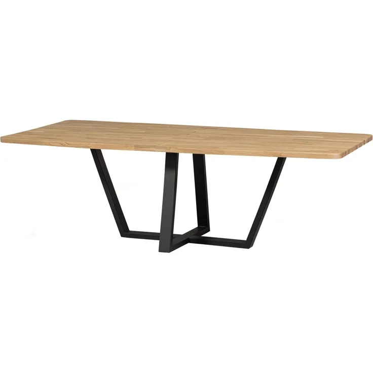 Esstisch Tablo XL aus Eichenholz, D-Gestell