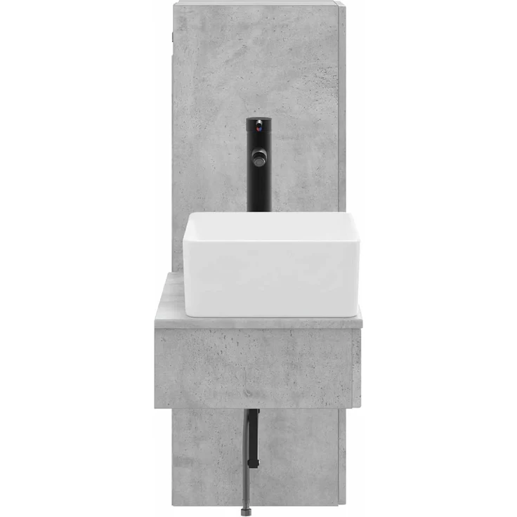 vidaXL Badezimmerschrank-Set 2 stk. Betongrau 33 x 34,5 x 100 cm 3406106 – Bild 4