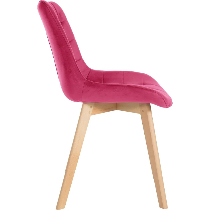 CLP 2er Set Esszimmerstühle Brook mit Samtbezug,rot – Bild 4