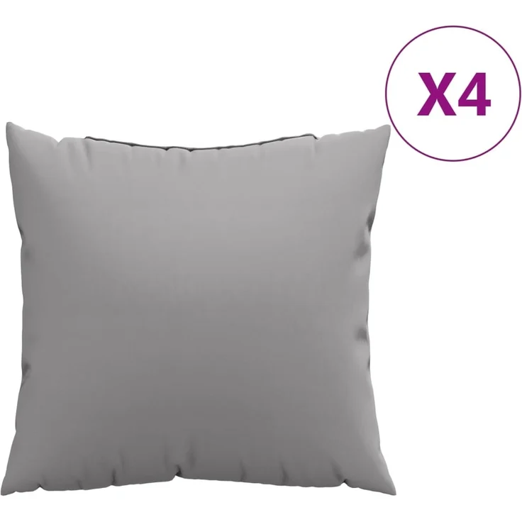 vidaXL Sofakissen 4 Stk. Grau 50x50 cm Stoff 360382 – Bild 1