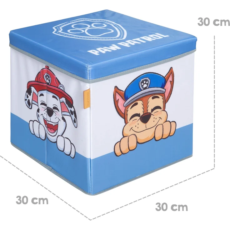 roba Sitz- & Aufbewahrungsbox 'Paw Patrol' - HxBxT: 30 x 30 x 30 cm - 4-seitig bedruckt - Weiß / Blau – Bild 6
