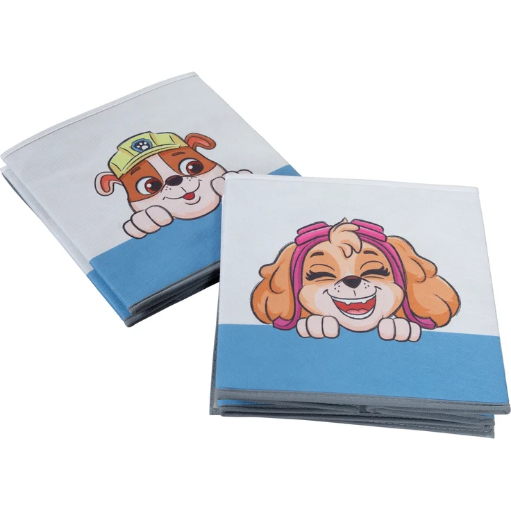 roba Aufbewahrungsbox 'Paw Patrol' - 2-teilig - HxBxT: 27 x 27 x 27 cm - Weiß / Blau – Bild 2
