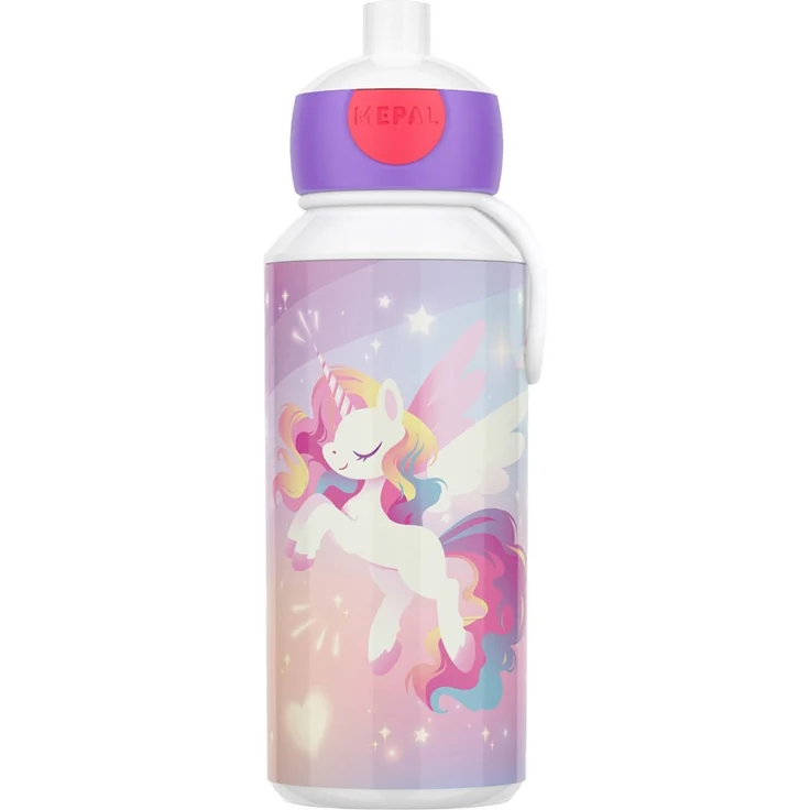 Mepal CAMPUS Trinkflasche Pop-Up 400 ml Unicorn Glow (2025) – Bild 1