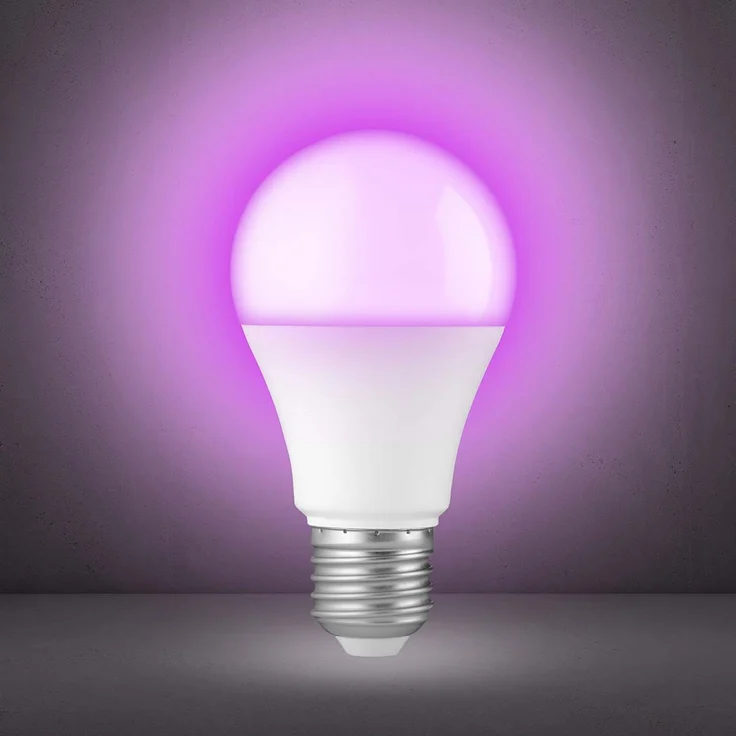 Alecto Smarte LED-Leuchte SMARTBULB10, WiFi LED-Lampe (E27), 10W, 16 Mio. Farben, Sprachsteuerung, LED, Sehr warmes Weiß,Warmweiss,Naturweiss,Kühles weiss,RGB, WiFi LED-Lampe (E27), 10W, 16 Mio. Farben, Sprachsteuerung – Bild 3
