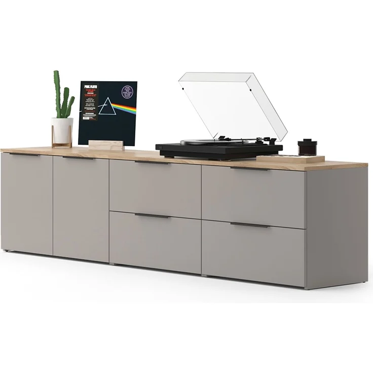 Wohnwand Wido Greige 3 Teile Vicco – Bild 5