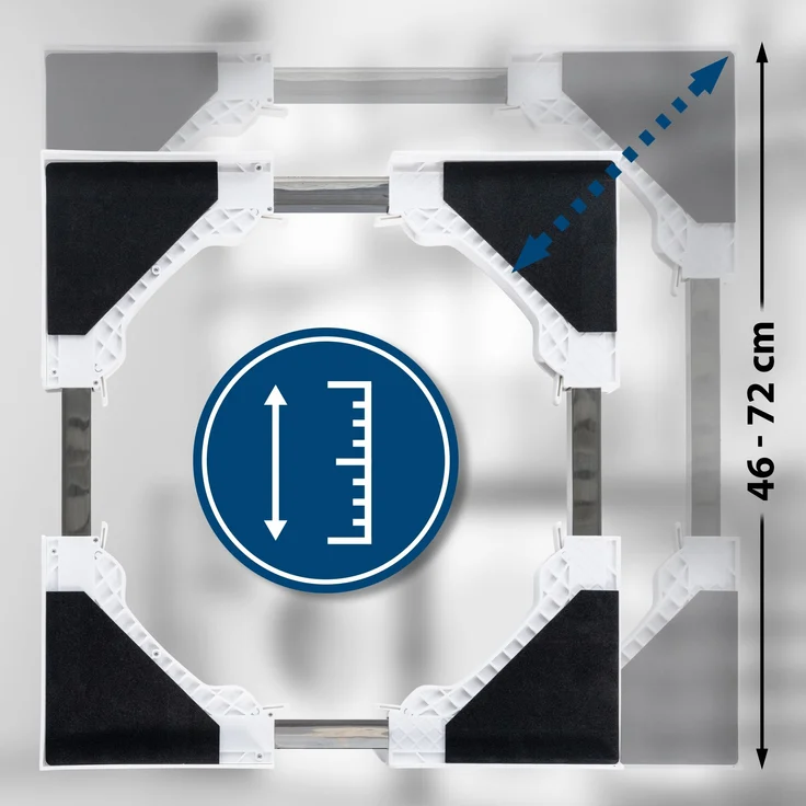 CLP Verbindungsrahmen für Waschmaschinen verstellbar,weiß – Bild 5