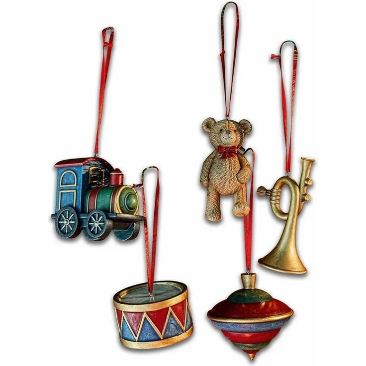Mirabeau Christbaumschmuck Anhänger 5er Set Dassa braun, Weihnachten, Winter, Festtage, Figur, Detailreiche Handarbeit – Bild 1