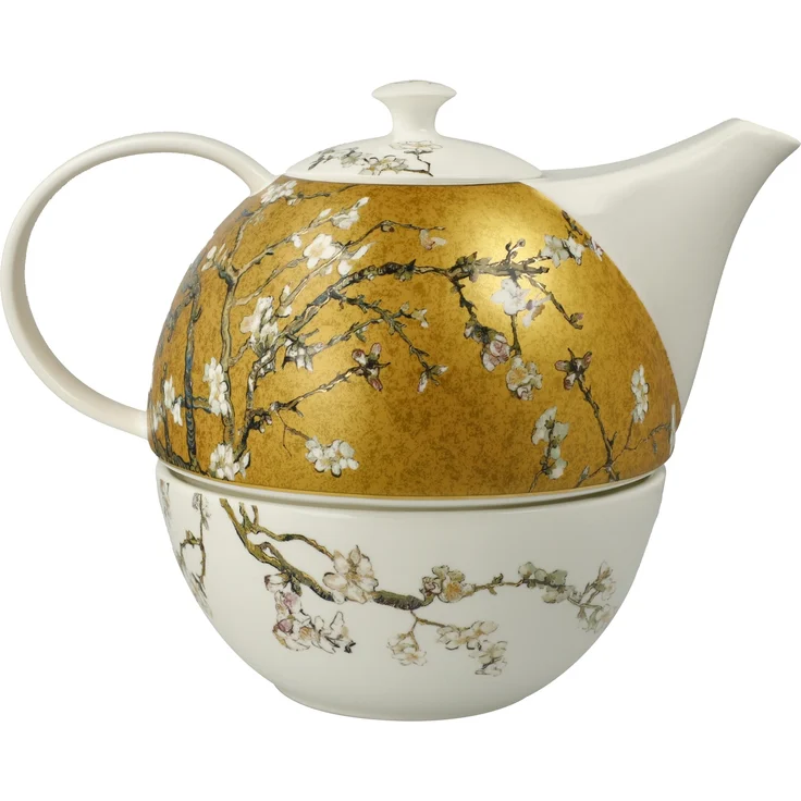 Goebel / Van Gogh- Mandelbaum,Teekanne mit Stövchen,24,5cm x 16,0cm x 19,0cm / Fine Bone China / 24,5cm x 16,0cm x 19,0cm – Bild 4