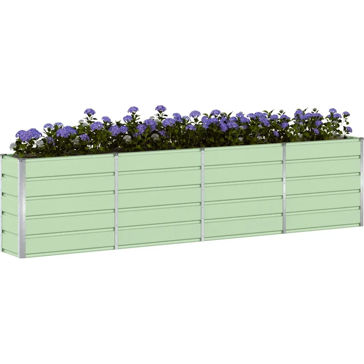 vidaXL Pflanzkübel Grün 320 x 40 x 75 cm Stahl 42018243 – Bild 3