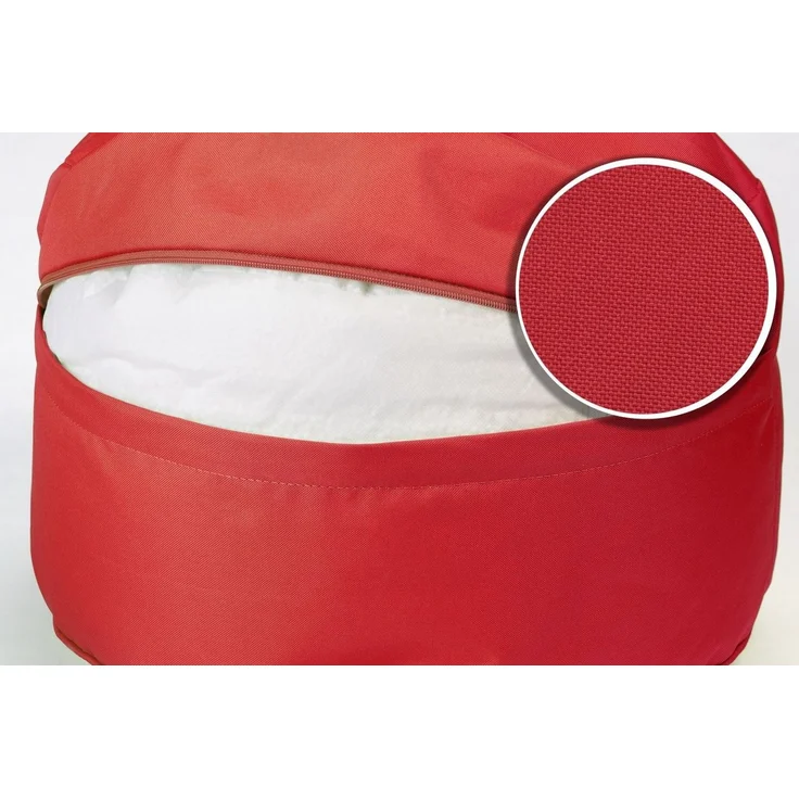 sunnypillow Sitzsack Runder Sitzpouf mit abnehmbarem Bezug, Sitzsack - Hocker rund 25 x 45 cm rot – Bild 3