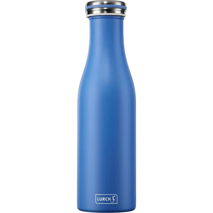 Isolier-Flasche Edelstahl 0,5l azur