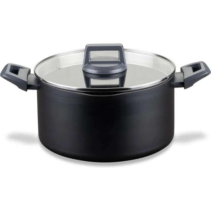 Fackelmann Kochtopf Statement 24cm – Topf mit keramische Beschichtung – Recyceltes Aluminium mit Antihaft-Beschichtung – PFAS-frei, Hitzebeständiger Griff, Für alle Herdarten inklusive Induktion
