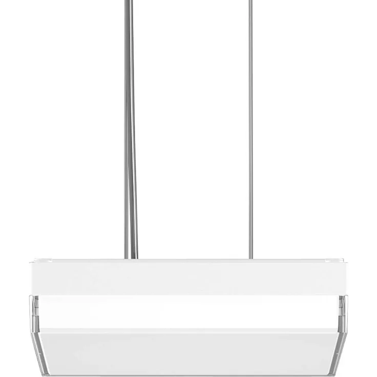 RZB Flat Slim+ Pendelleuchte DALI, quadratisch 30x30 cm, 22W, weiß/Glanz, dimmbar 3000K/4000K, IP40