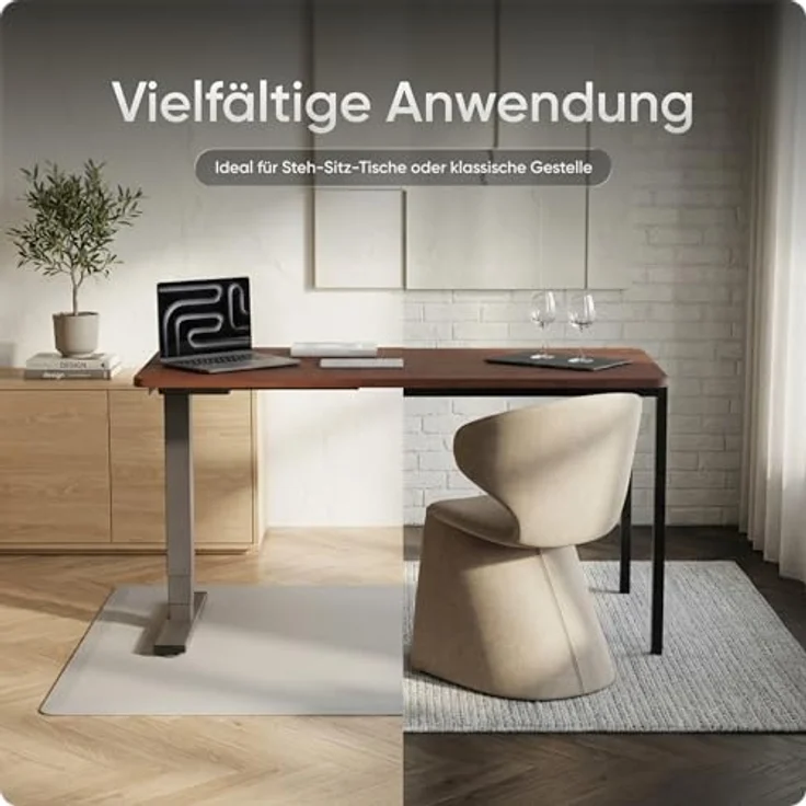 DESKSPACE Massive Tischplatte 25 mm, robuster und pflegeleichter Tisch mit melaminbeschichteter, wasserfester Oberfläche, montagefreundlich – Bild 5